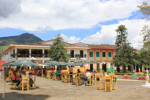 Parque principal. Jardín, Antioquia, Colombia.