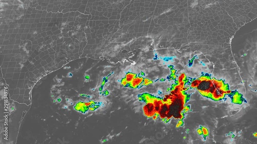 2019 Tropical Storm Imelda time lapse satellite imagery. Gulf Of Mexico Band 07  This work was created using data provided by NOAA / NESDIS / STAR which is not subject to copyright protection.