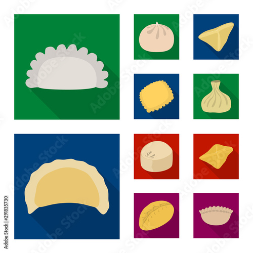 Vector illustration of products and cooking logo. Collection of products and appetizer vector icon for stock.