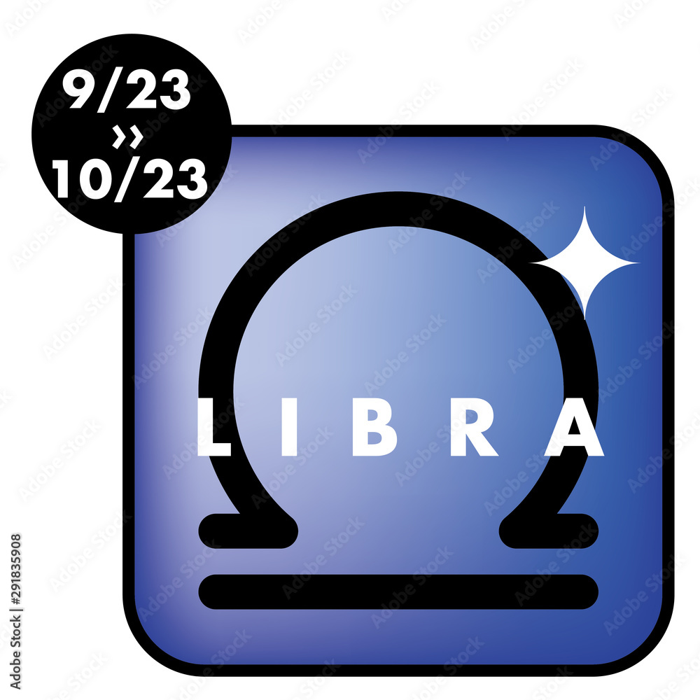 星占い 星座のアイコン イラスト 日付入 てんびん座 天秤座 Constellation Icon Libra Stock Vector Adobe Stock