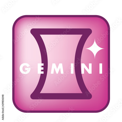 星占い・星座のアイコン・イラスト　｜双子座・ふたご座｜Constellation icon, Gemini