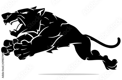 Black Panther, Lunging Leap Attack Silhouette