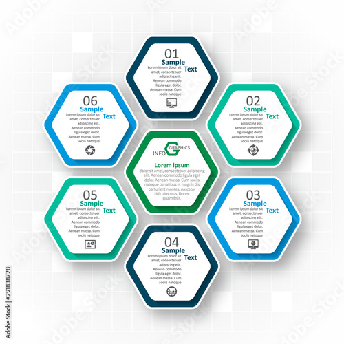 Abstract 3D Paper Infographics. Business template .Vector illustration