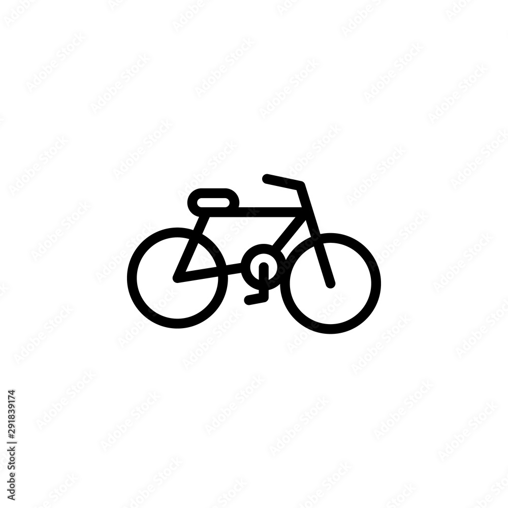 Naklejka premium Bicycle, transport icon. Element of travel icon. Thin line icon