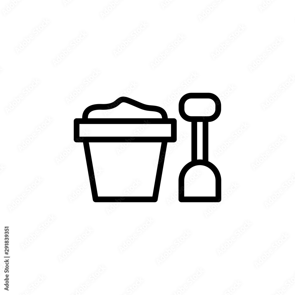 Sand, bucket, beach icon. Element of travel icon. Thin line icon