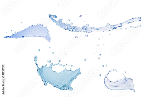 abstract water splash isolated on white background.Clipping path