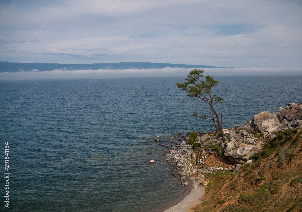 Morning at the Small Sea Strait of Lake Baikal