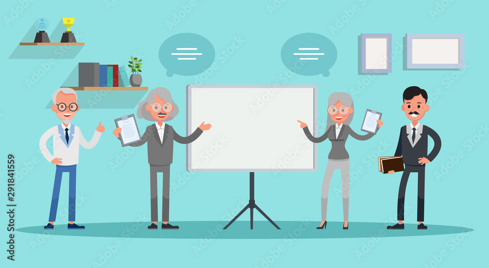 business people working in office vector character design no24 business people working in office vector character design no24