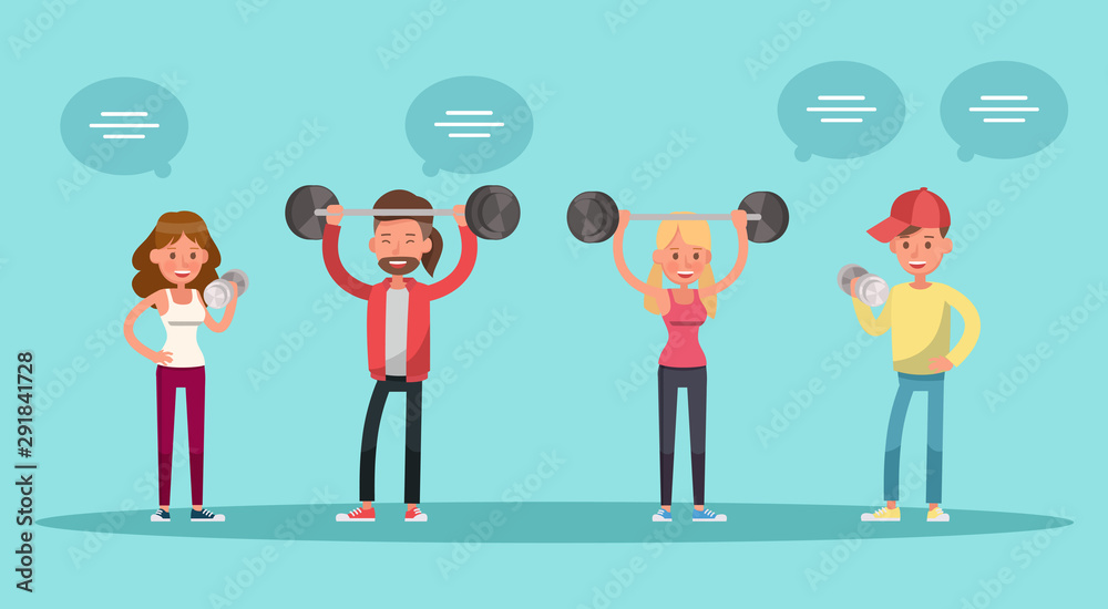 business people working in office vector character design no44