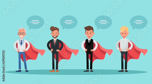 business people working in office vector character design no39