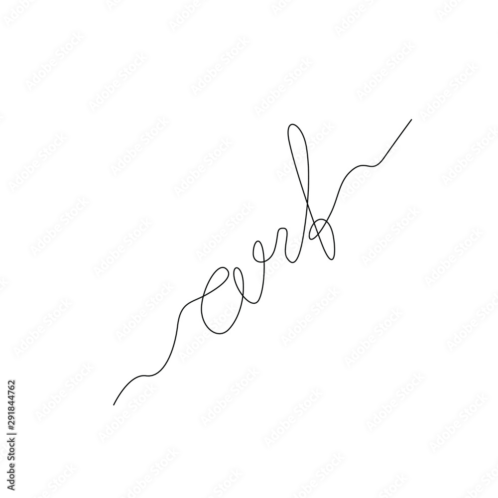 Art inscription continuous line drawing, hand lettering small tattoo ...