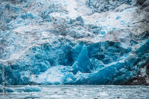 clear blue glaciers