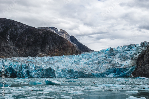 clear blue glaciers
