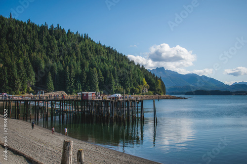 pier in the mountains