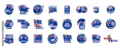 Australia flag, vector illustration on a white background.