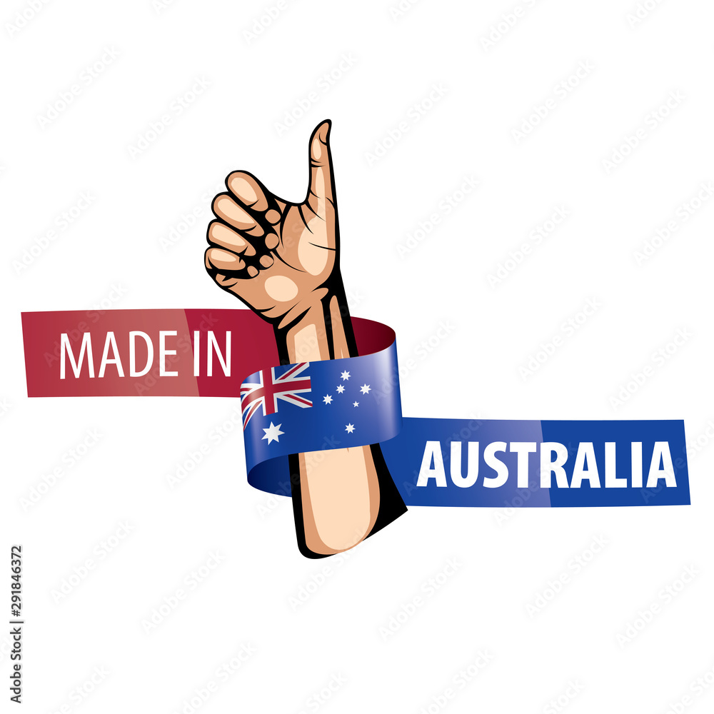 Australia flag, vector illustration on a white background. Australia flag, vector illustration on a white background.