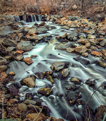 A long exposure of Clear Creek in Wheat Ridge, Colorado