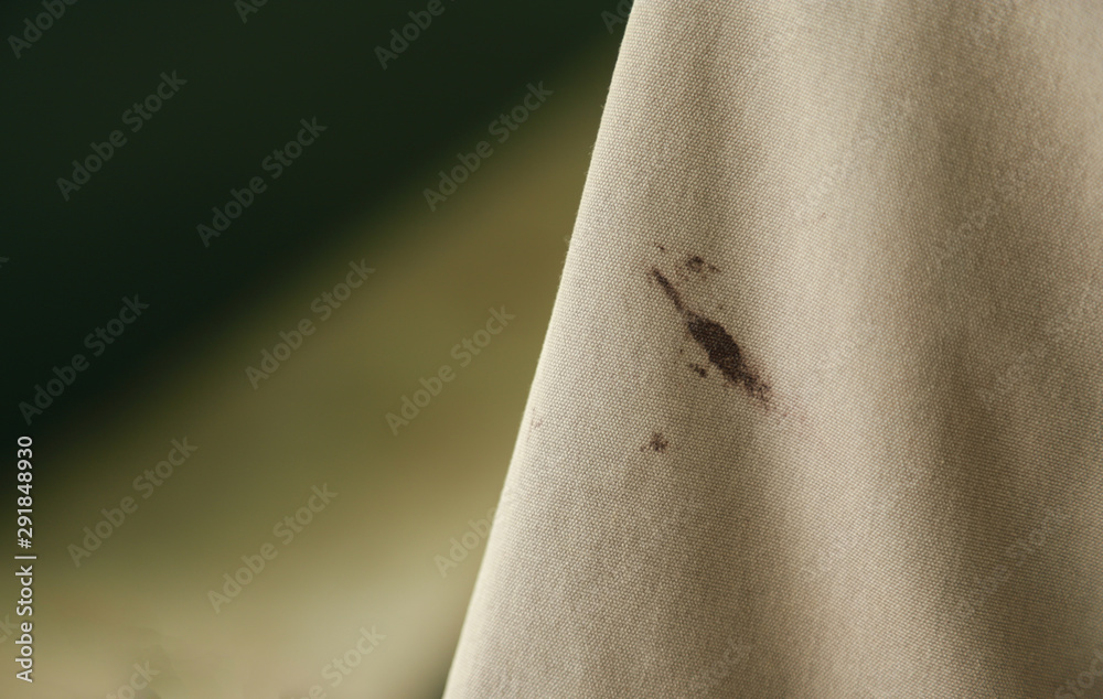 Obraz premium Dirty stain on cloth from many things in daily life 