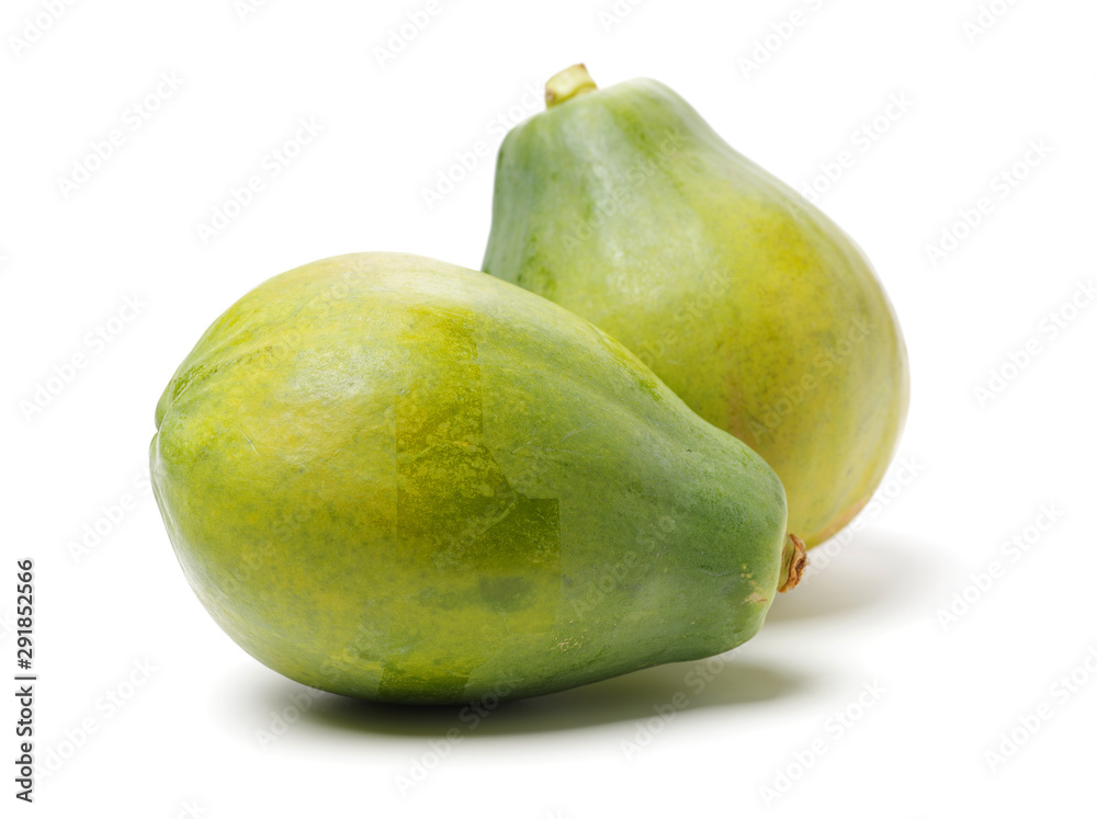 Papaya fruit isolated on a white background Papaya fruit isolated on a white background