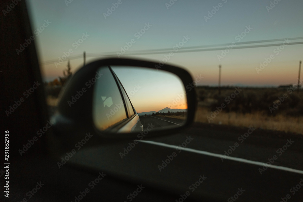 Mt hood in the rearview Mt hood in the rearview