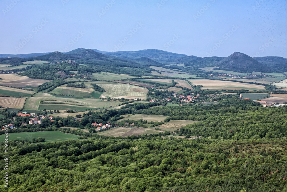 Panorama of north bohemian rural countryside