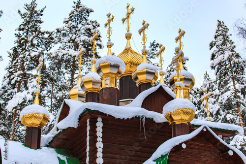 The Monastery of the Holy Royal Martyrs in Ganina Yama or Ganya Pit. Monastery complex at the location where bodies of the executed Romanov royal family and their faithful servants, murdered in the