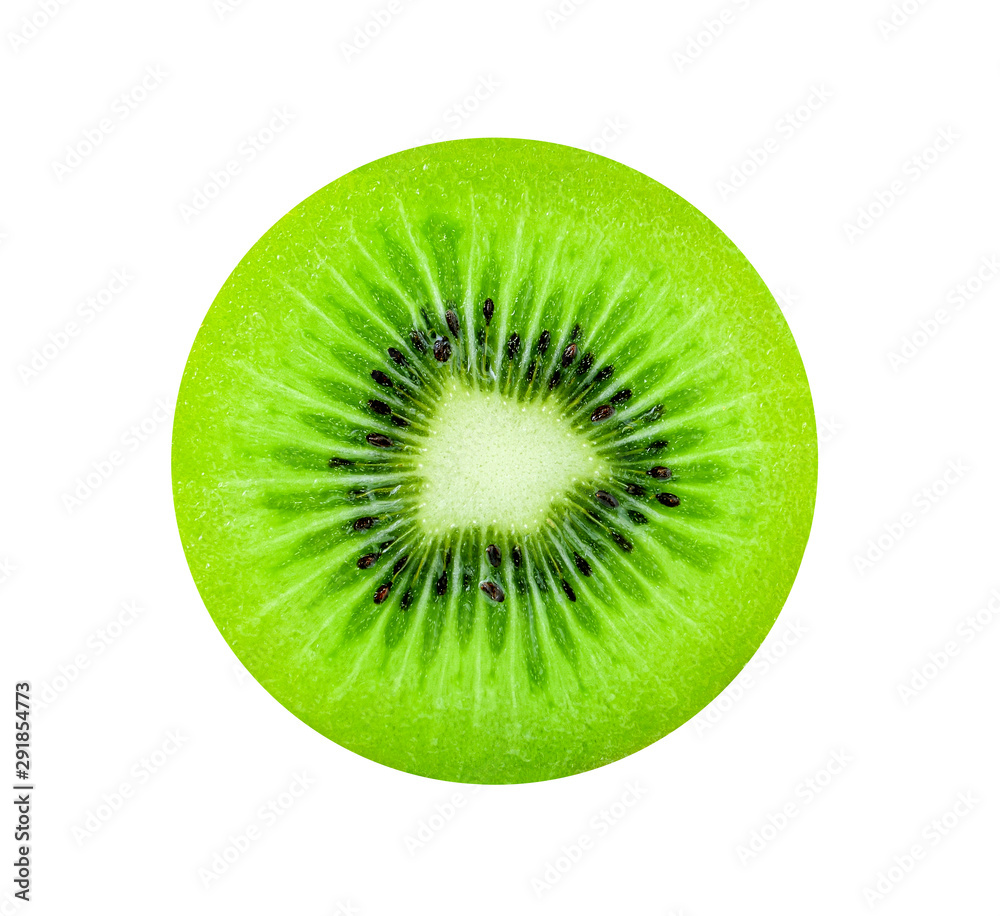Kiwi fruits slice on white background. Top view Kiwi fruits slice on white background. Top view