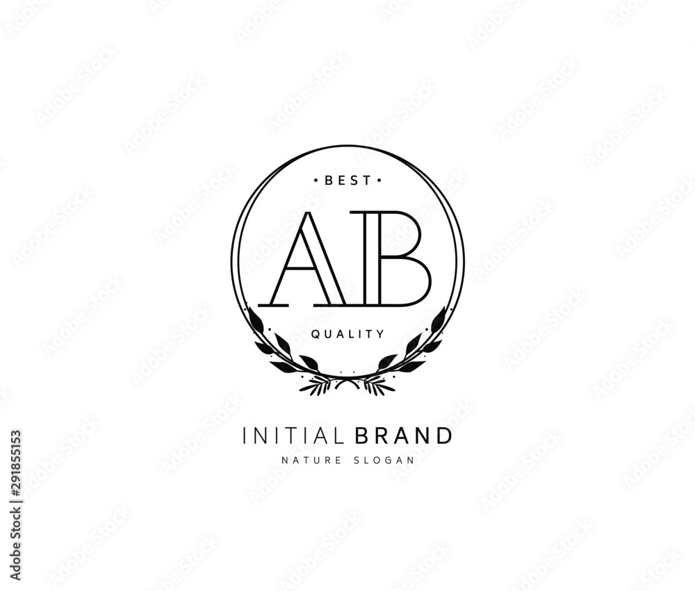 A B AB Beauty vector initial logo, handwriting logo of initial signature, wedding, fashion, jewerly, boutique, floral and botanical with creative template for any company or business. A B AB Beauty vector initial logo, handwriting logo of initial signature, wedding, fashion, jewerly, boutique, floral and botanical with creative template for any company or business.