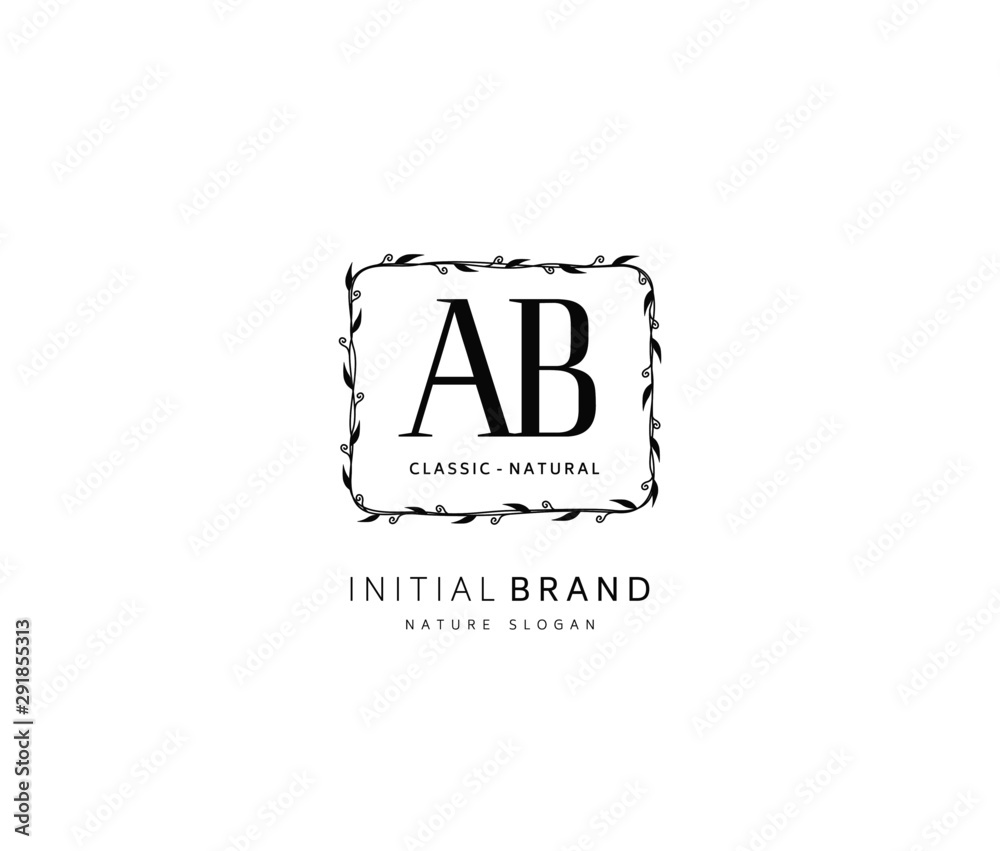 A B AB Beauty vector initial logo, handwriting logo of initial signature, wedding, fashion, jewerly, boutique, floral and botanical with creative template for any company or business. A B AB Beauty vector initial logo, handwriting logo of initial signature, wedding, fashion, jewerly, boutique, floral and botanical with creative template for any company or business.