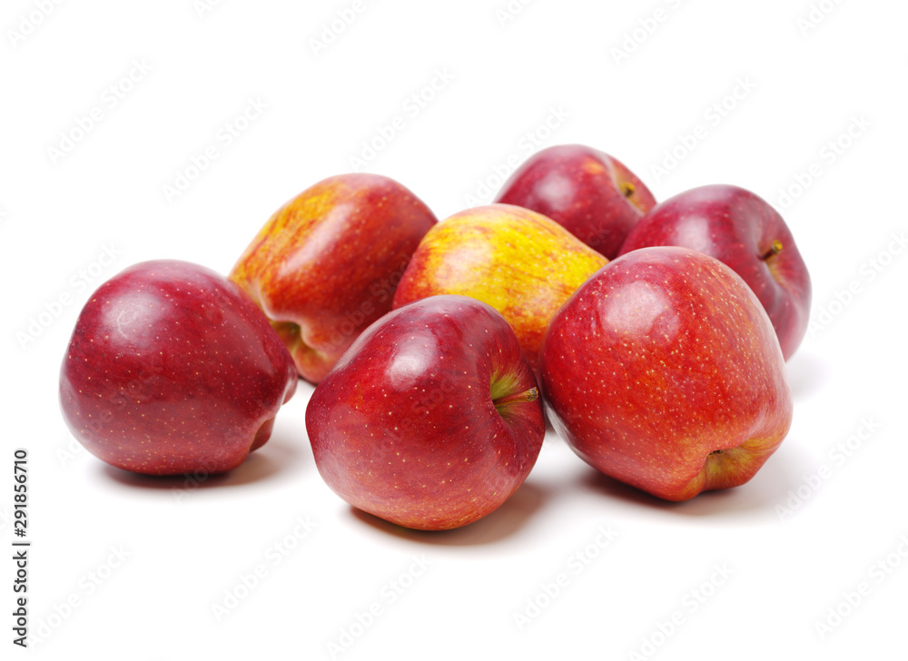 Red apples isolated on white background Red apples isolated on white background