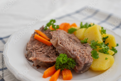 Prime boiled beef with root vegetables, Viennese Tafelspitz