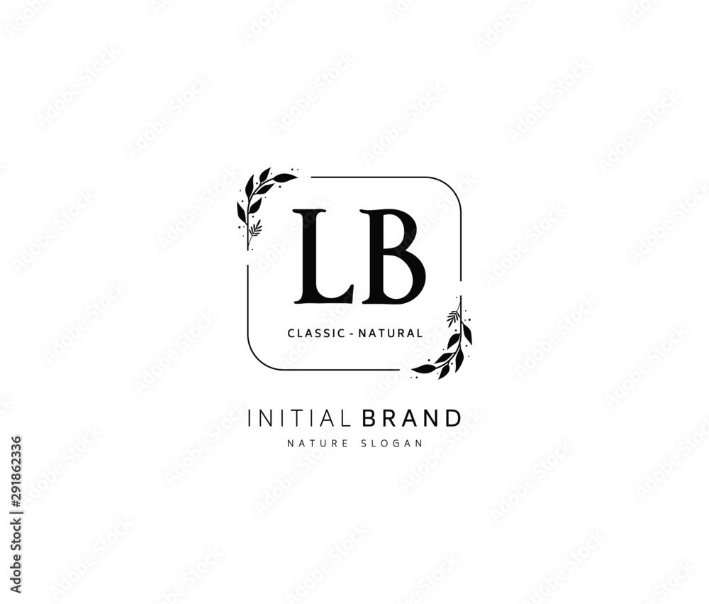 L B LB Beauty vector initial logo, handwriting logo of initial signature, wedding, fashion, jewerly, boutique, floral and botanical with creative template for any company or business. L B LB Beauty vector initial logo, handwriting logo of initial signature, wedding, fashion, jewerly, boutique, floral and botanical with creative template for any company or business.
