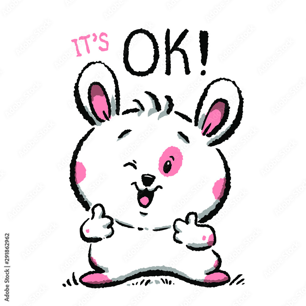cartoon cute bunny illustration mood graphic design