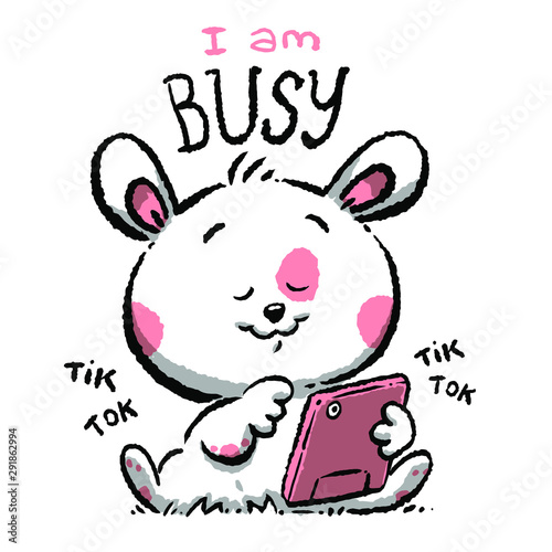 cartoon cute bunny illustration mood graphic design