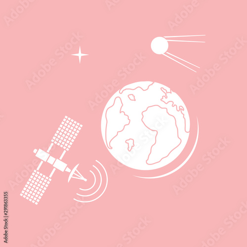 Earth Day Planet Earth, satellite, orbital station