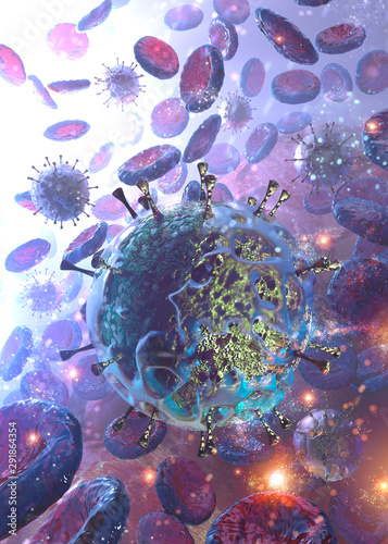 Virus inside a human