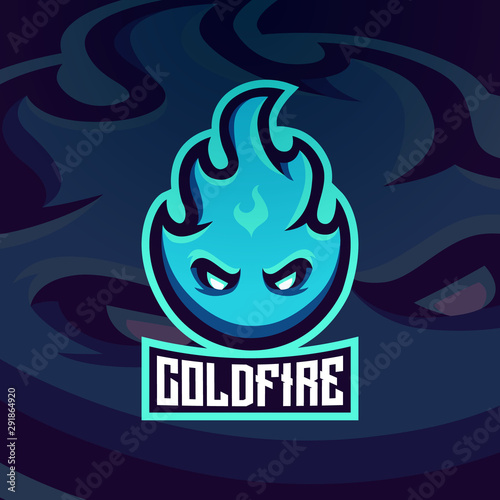 fire ice flame blaze hot mascot logo