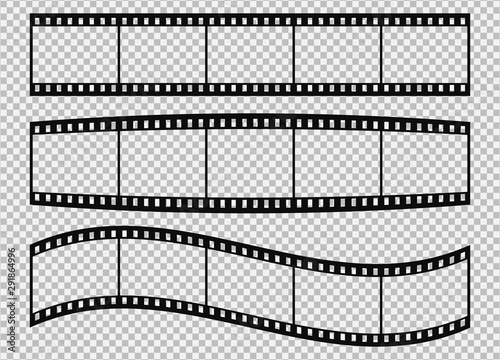 Five frames of classical 35 mm film strip.