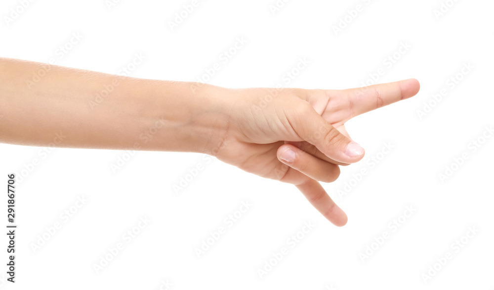 Child's hand showing Child's hand showing