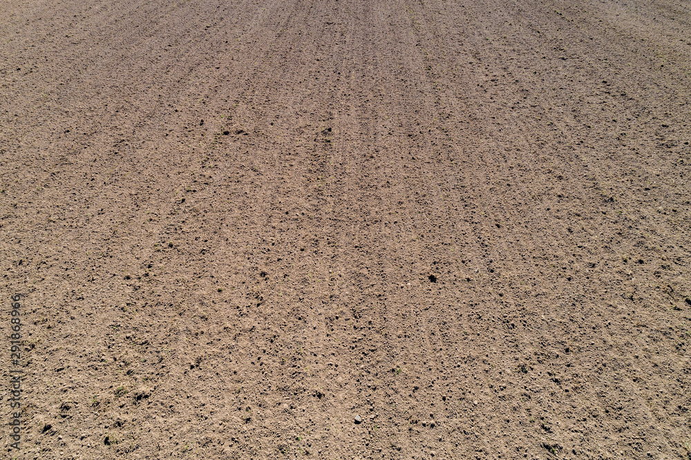 plowed field in spring aerial photography plowed field in spring aerial photography
