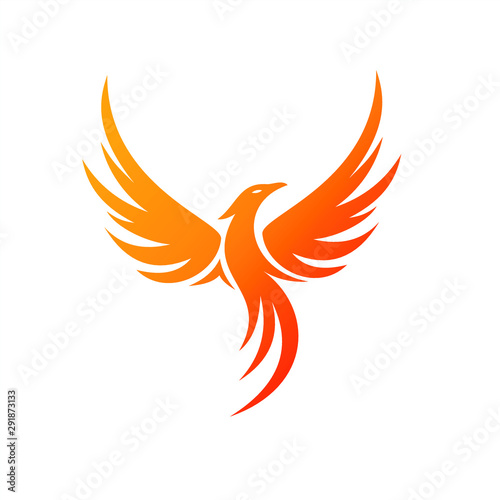 Charming Illustration Phoenix Logo Concept photo