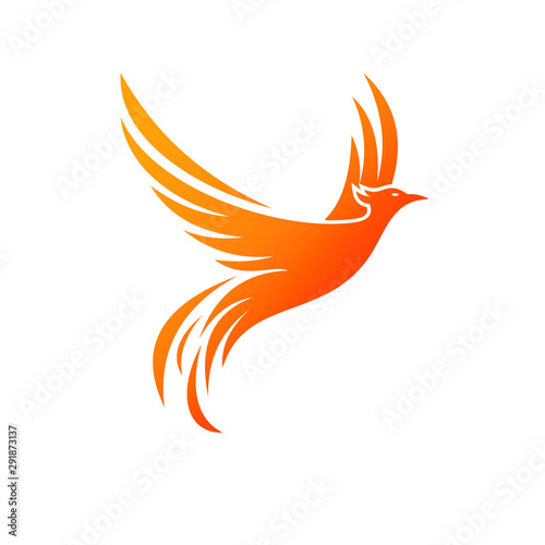 Charming Illustration Phoenix Logo Concept