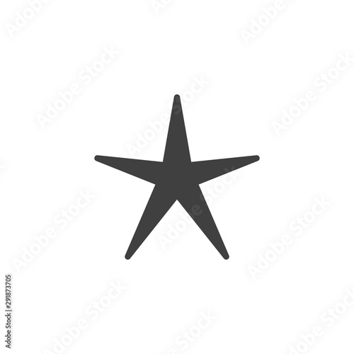 Star shape vector icon. filled flat sign for mobile concept and web design. Five pointed star glyph icon. Symbol, logo illustration. Vector graphics