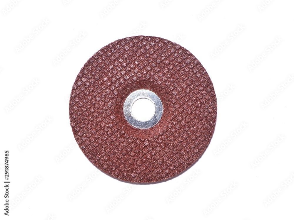 Steel grinding wheels on white background. Steel grinding wheels on white background.