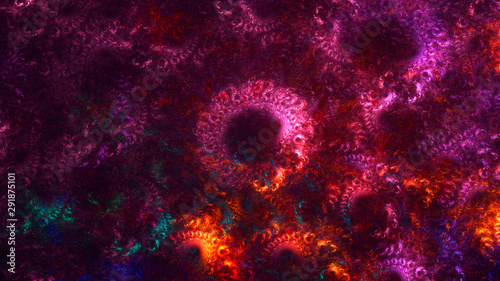 3D rendering abstract fractal technology wallpaper 