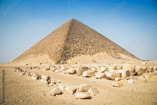 Sand and stones at the red pyramid  Dahshur necr  polis  Cairo  Egypt