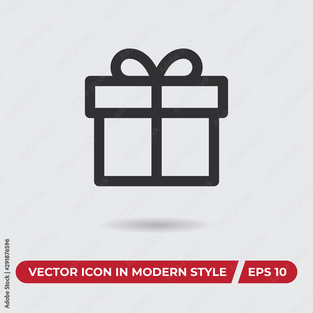 Gift vector icon in modern style for web site and mobile app Gift vector icon in modern style for web site and mobile app