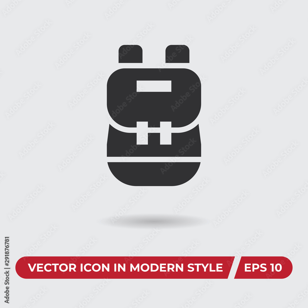 Backpack vector icon in modern style for web site and mobile app Backpack vector icon in modern style for web site and mobile app