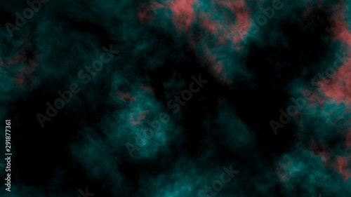 Abstract green, red smoke. Atmospheric and mystic smoke background.  © Ser