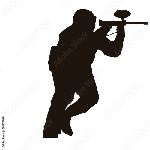 Paintball Player Silhouette